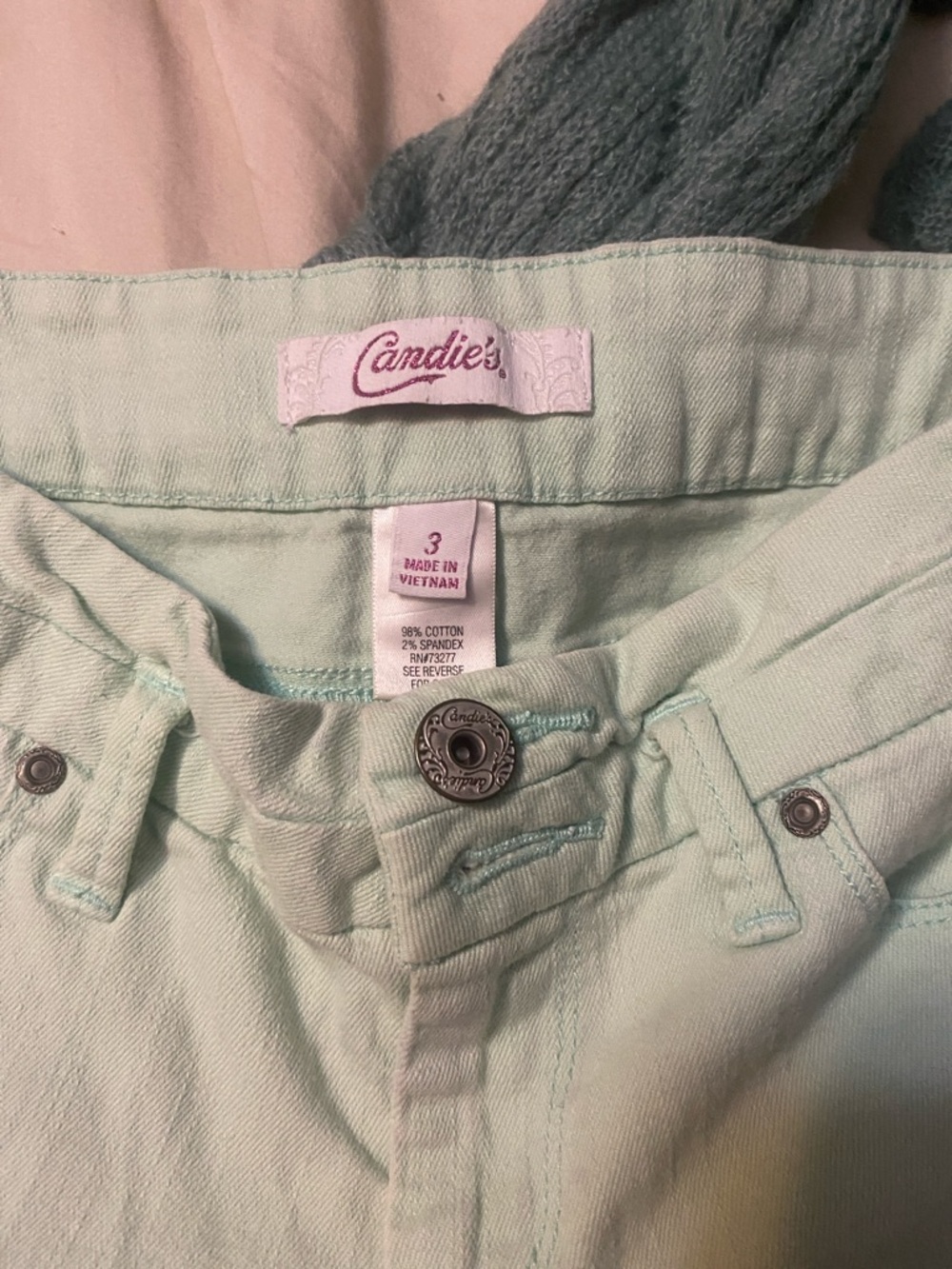 Candie's Pastel Mint High-Waist Jeans